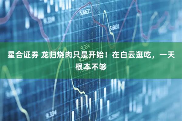 星合证券 龙归烧肉只是开始！在白云逛吃，一天根本不够